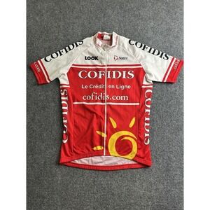 Mens Nalini Cofidis Cycling Jersey Made in Italy Full Zip, Size 5 XL